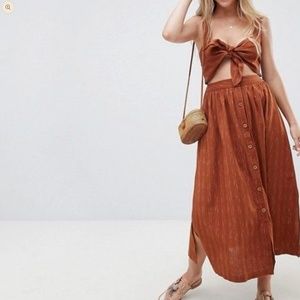Free People Cladasi tie front dress